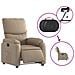 Poltrona Reclinabile Elettrica Cappuccino in Similpelle - Foto miniatura 6