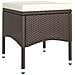 Set Bistrot Giardino 5 pz Polyrattan e Vetro Temperato Marrone - Foto miniatura 6