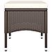 Set Bistrot Giardino 5 pz Polyrattan e Vetro Temperato Marrone - Foto miniatura 7