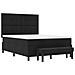 Letto con Box Spring con Materasso e Panchina Nero 160x200 cm Tessuto - Foto miniatura 8