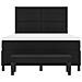 Letto con Box Spring con Materasso e Panchina Nero 160x200 cm Tessuto - Foto miniatura 9