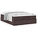 Struttura Letto Pouf con Materasso 140x200 cm in Tessuto - Foto miniatura 4