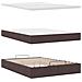 Struttura Letto Pouf con Materasso 140x200 cm in Tessuto - Foto miniatura 7
