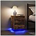 Comodini con Luci a LED 2 pz Rovere Fumo 38x34x50 cm - Foto miniatura 2