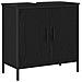 Set di mobili da bagno 3 pezzi in legno ingegnerizzato rovere nero - Foto miniatura 6