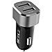 Caricatore Per Auto Usb Doppio 2.4a 24w Ricarica Rapido E Sicuro, Nero / Argento - Foto miniatura 5