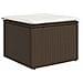 Set Divano da Giardino con cuscino 4 pcs Marrone Poly Rattan - Foto miniatura 6