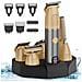 Tagliacapelli Multifunzionale 6-in-1 Impermeabile Con Base Di Ricarica Gold - Foto miniatura 2