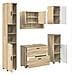 Set di mobili per il bagno con cassetto 5 pcs Rovere Sonoma - Foto miniatura 1