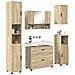 Set di mobili per il bagno con cassetto 5 pcs Rovere Sonoma - Foto miniatura 3
