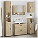 Set di mobili per il bagno con cassetto 5 pcs Rovere Sonoma - Foto miniatura 4