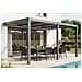 Pergola Bioclimatica Agosta 5x3, Addossata A Parete, Altezza 250cm - Alluminio Grigio - Foto miniatura 1