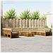 Set divani 11 pcs Naturale e Beige Legno di Acacia Massello - Foto miniatura 2