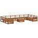 Set divani 11 pcs Naturale Legno di Acacia Massello - Foto miniatura 1