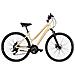 Bici Da Donna Ibrido Bicicletta Misura 28 Telaio In Alluminio Con Cambio 21v Forcella Ammortizzata Freno A Disco Meccanico - 46 Panna - Foto miniatura 1