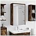 Mobiletto per specchio da bagno Rovere fumé 43 x 16 x 62.5 cm - Foto miniatura 4
