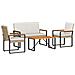 Set Mobili da Esterno 4 pcs Beige e Bianco Crema polyrattan - Foto miniatura 1