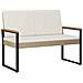 Set Mobili da Esterno 4 pcs Beige e Bianco Crema polyrattan - Foto miniatura 5