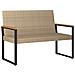 Set Mobili da Esterno 4 pcs Beige e Bianco Crema polyrattan - Foto miniatura 7