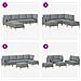 Set di divani modulari con spazio di archiviazione 6 pcs - Foto miniatura 9