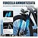 Bicicletta Elettrica Q7 26 Pollici E-bike 250W Batteria Rimovibile 36V10Ah 7 Velocità Autonomia 30-50km LCD - Foto miniatura 4