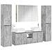 Set di mobili per il bagno 6 pcs Grigio Cemento - Foto miniatura 1