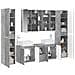 Set di mobili per il bagno 6 pcs Grigio Cemento - Foto miniatura 3