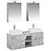 Set di mobili per il bagno 5 pcs Grigio Cemento - Foto miniatura 1