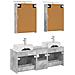Set di mobili per il bagno 5 pcs Grigio Cemento - Foto miniatura 8