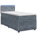 Letto con Box Spring, Materasso e LED Grigio Scuro 90 x 190 cm - Foto miniatura 1