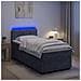 Letto con Box Spring, Materasso e LED Grigio Scuro 90 x 190 cm - Foto miniatura 2