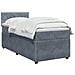 Letto con Box Spring, Materasso e LED Grigio Scuro 90 x 190 cm - Foto miniatura 3