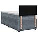 Letto con Box Spring, Materasso e LED Grigio Scuro 90 x 190 cm - Foto miniatura 9