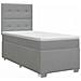Letto box spring con materasso Grigio Chiaro 90 x 200 cm - Foto miniatura 1
