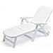 Lettino Pieghevole California Bianco. Schienale Regolabile In 5 Posizioni E Ruote Per Facilitarne Lo Spostamento. Dimensioni : (lxpxh) 80x190x98 Cm. Lettino Chiudibile - 1257 - Foto miniatura 2