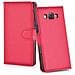 Custodia Compatibile Con Samsung Galaxy A3 2015 In Rosso Carminio - Coperchio Protettiva Con Chiusura Magnetica, Funzione Stand E Tasca Per Le Carte - Foto miniatura 6