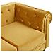 Set Da Salotto A 4 Posti In Velluto Giallo Chesterfield - Foto miniatura 13