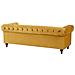 Set Da Salotto A 4 Posti In Velluto Giallo Chesterfield - Foto miniatura 16
