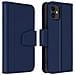Custodia Iphone 11 Porta Carte In Pelle Funzione Stand Premium Blu - Foto miniatura 1