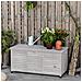 Panca Contenitore In Legno Di Abete, Cassapanca Da Esterno Con Piedini Antiscivolo 127x56x60cm, Grigio - Foto miniatura 2