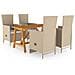 Set Mobili Da Pranzo Per Giardino 5 Pz Beige - Foto miniatura 1