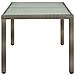 Tavolo Giardino 150x90x75cm Vetro Temperato E Polyrattan Grigio - Foto miniatura 3