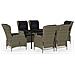 Set Mobili Da Pranzo Per Giardino 7 Pz Marrone - Foto miniatura 1