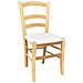 Sedia Legno Venezia Color Naturale Con Seduta Similpelle Imbottita Crema - Foto miniatura 1