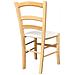 Sedia Legno Venezia Color Naturale Con Seduta Similpelle Imbottita Crema - Foto miniatura 4