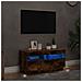 Mobile Porta TV con Luci LED Rovere Fumo 80x35x40 cm - Foto miniatura 3