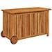 Contenitore Giardino Con Ruote 90x50x58cm Legno Massello Acacia - Foto miniatura 3