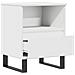 Comodino Bianco 40x35x50 Cm In Legno Multistrato - Foto miniatura 4