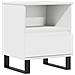 Comodino Bianco 40x35x50 Cm In Legno Multistrato - Foto miniatura 1