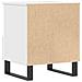 Comodino Bianco 40x35x50 Cm In Legno Multistrato - Foto miniatura 7